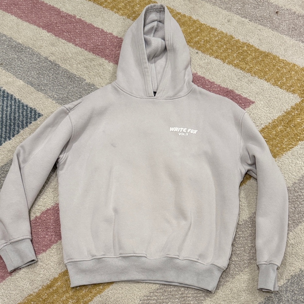 White Fox Gray Hoodie